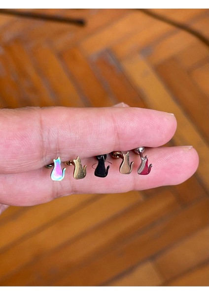 Cerrahi Çelik Tragus Helix Kıkırdak Conch Minimal Kedili Piercing fiyatları