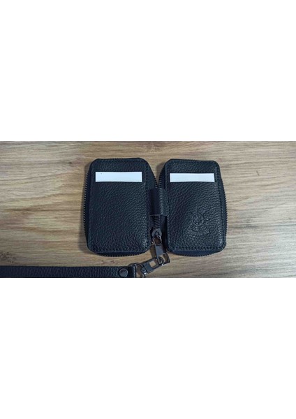 Gerçek Deri Fermuarlı Siyah Kartlık fiyatları