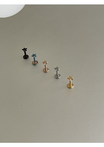 316 L Cerrahi Çelik Tragus Helix Kıkırdak Conch Minik Yıldız Piercing fiyatları