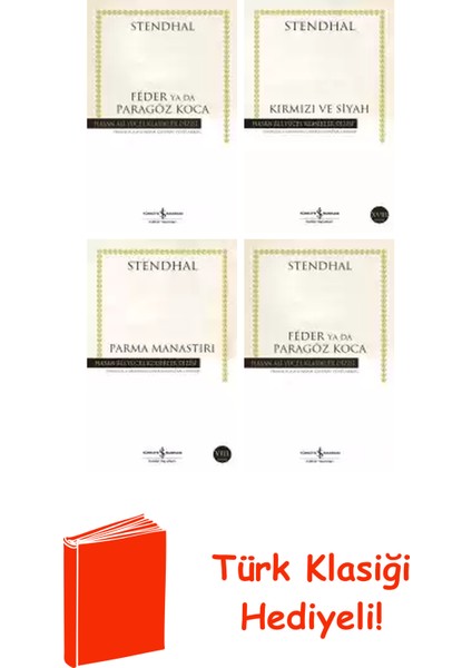 Stendhal 4 Kitap Seti + Türk Klasiği Hediye