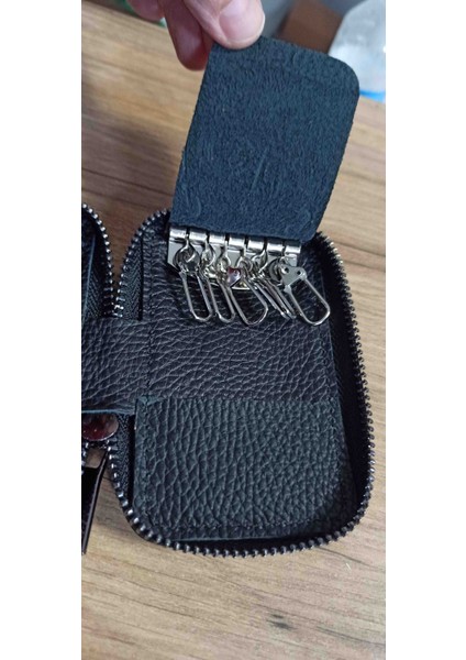 Gerçek Deri Fermuarlı Siyah Kartlık &anahtarlık modelleri