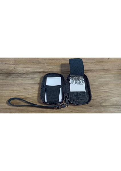 Gerçek Deri Fermuarlı Siyah Kartlık &anahtarlık fırsatları