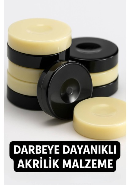 Akrilik Tavla Taşı Seti – 30 Adet Parlak, Dayanıklı ve Standart Ölçü Siyah Beyaz Pul Takımı modelleri