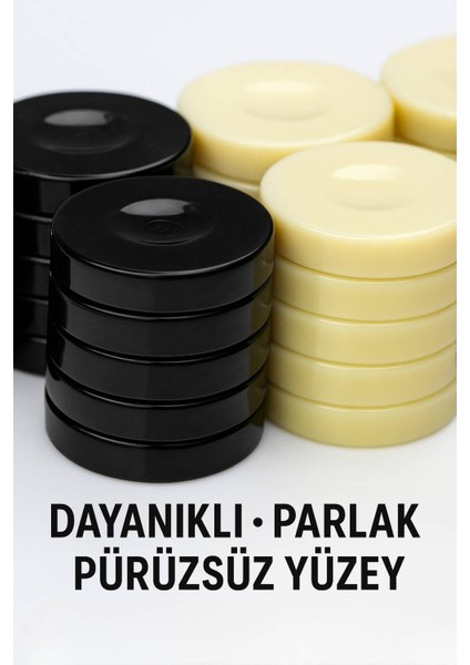 Akrilik Tavla Taşı Seti – 30 Adet Parlak, Dayanıklı ve Standart Ölçü Siyah Beyaz Pul Takımı indirimleri