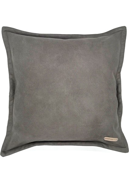 Tokyo - Köşe Hat Dikişli Suni Nubuk Deri Kırlent Kılıfı 45X45 / 50X50CM