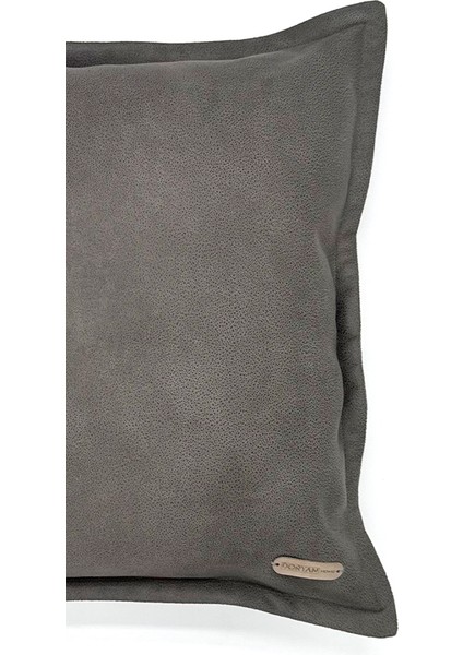 Tokyo - Köşe Hat Dikişli Suni Nubuk Deri Kırlent Kılıfı 45X45 / 50X50CM modelleri