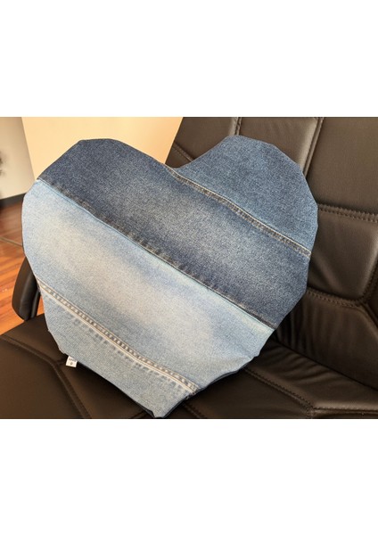 Kalp Şeklinde El Yapımı Patchwork-Yamalı Kırlent Kılıfı modelleri