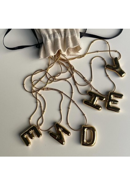 Bubble Çelik Harf Kolye fiyatları