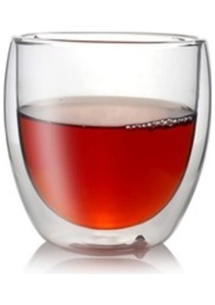 Borosilikat Cam Çift Katman Bardak 80 ml (Çkb-80)
