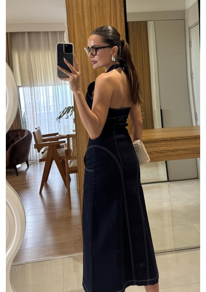 Fermuarlı Denim Elbise fiyatları