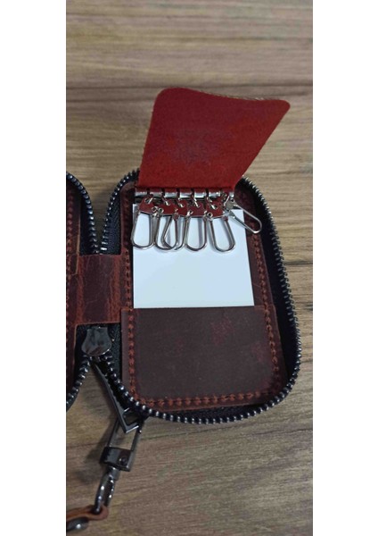 Gerçek Deri Fermuarlı Bordo Kartlık &anahtarlık fırsatları
