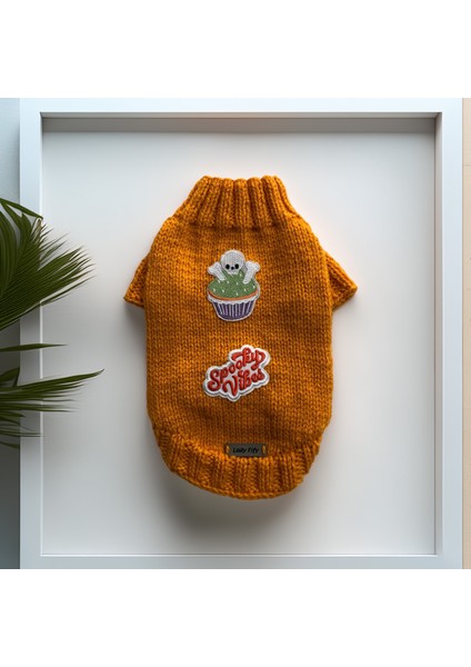 Kedi ve Köpek Için Turuncu Cadılar Bayramı Kazağı modelleri