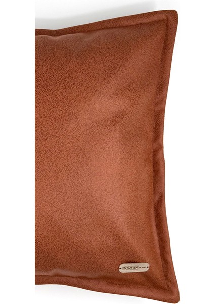 Tokyo - Köşe Hat Dikişli Suni Nubuk Deri Kırlent Kılıfı / 50X50CM modelleri