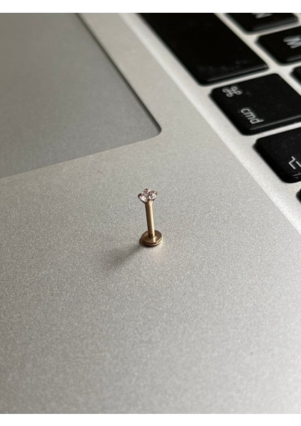 316 Cerrahi Çelik Tragus Helix Kıkırdak Conch Minimal Tek Taş Piercing