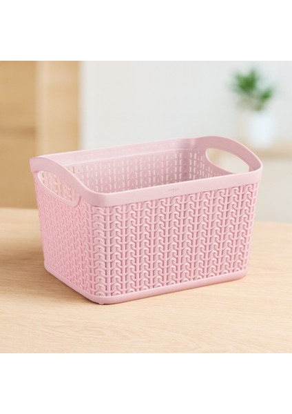 Örgü Desenli 3,3 Litre Çok Amaçlı Sepet – Bpa’sız, Dayanıklı, Şık ve Pratik Tasarım - 21X16X13,8 cm