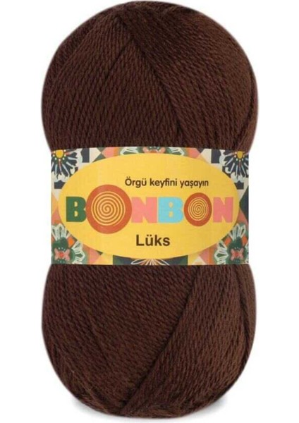Bonbon Lüks Patik Ipi Koyu Kahverengi 98297 100GR. Tekli
