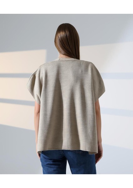 Düğme Detaylı Asimetrik Triko Bluz indirimleri