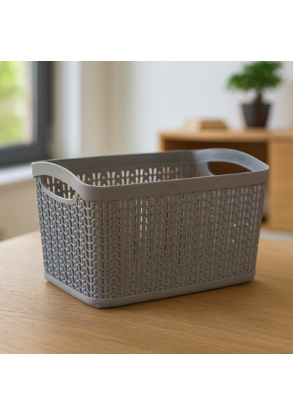 Örgü Desenli 3,3 Litre Çok Amaçlı Sepet – Bpa’sız, Dayanıklı, Şık ve Pratik Tasarım - 21X16X13,8 cm fiyatları