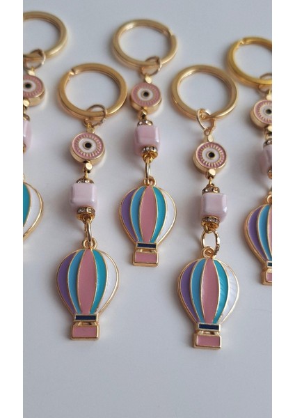 Hediyelik Nazar Boncuklu Özgürlük Simgesi Balon Anahtarlık - Pembe 10,5 cm fiyatları