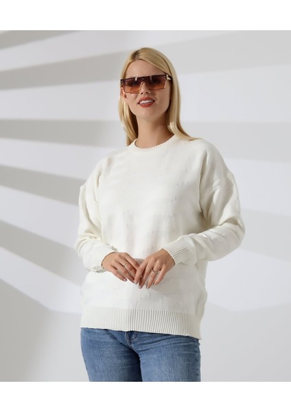 Kendinden Desenli Casual Triko Kazak fiyatları