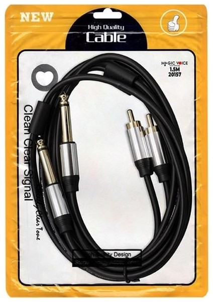 LD398 2x 6.3 mm Mono Erkek - 2x Rca Erkek 1.5 Metre Kablo fiyatları