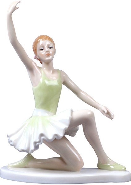 Porselen Balerin Biblo 18x13,5x7,5 cm Dekoratif Obje Zarif Hediyelik