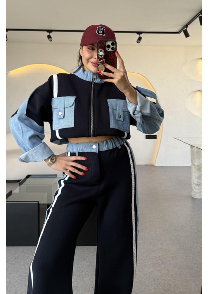 Kargo Cepli Şeritli Denim Takım fırsatları