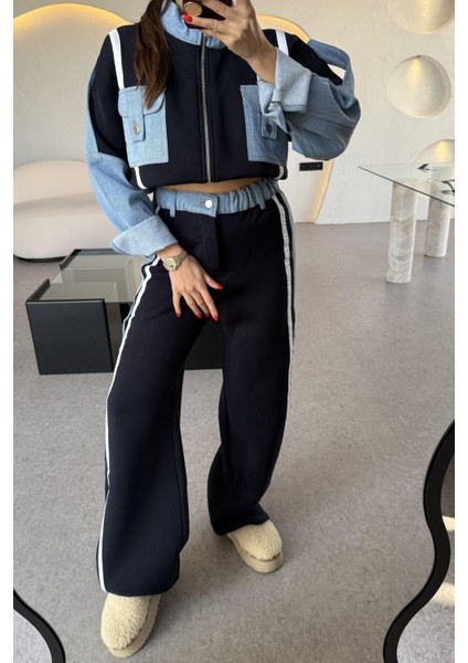 Kargo Cepli Şeritli Denim Takım indirimleri