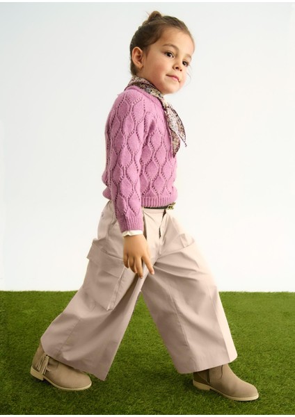 Mayoral Abel&lula Kız Çocuk Kemerli Geniş Paça Pantolon indirimleri