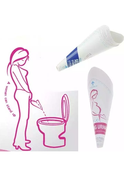 10 Adet Piez Kadınlar Için Hijyenik Ayakta Işeme Aparatı Kağıt Kullan At Bayanlara Özel