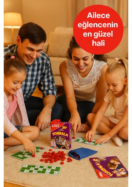 Lüks Tombala Seti 1.6 mm Kalın Büyük Taşlı • Aile Boyu Eğlencelik Tam Set Oyun • 7+ Yaş Kaliteli Kartlar fiyatları