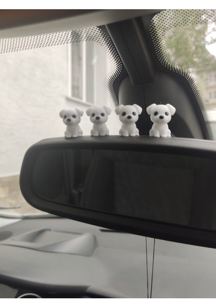 4'lü Sevimli Köpek Seti Dikiz Aynası Süsü Araba Süsü Torpido Süsü Oto Aksesuar Hediyelik Eşya fiyatları