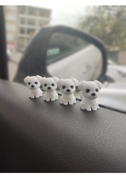 4'lü Sevimli Köpek Seti Dikiz Aynası Süsü Araba Süsü Torpido Süsü Oto Aksesuar Hediyelik Eşya modelleri