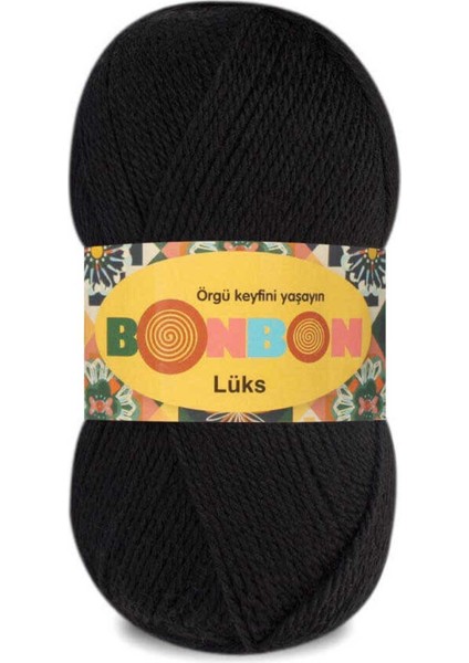 Bonbon Lüks Örgü Ipi 1 Adet Siyah 98206
