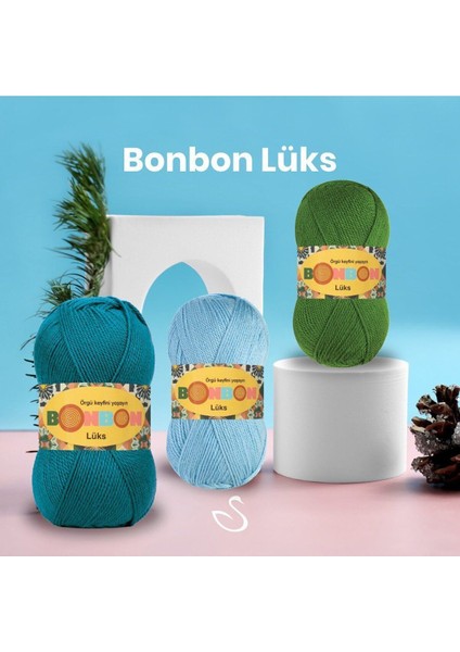 Bonbon Lüks Örgü Ipi 1 Adet Siyah 98206 modelleri