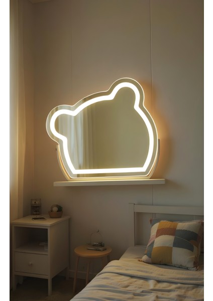 Ayna Kafası Tasarımlı Işıklı LED Dekoratif Ayna-Led Işıklı