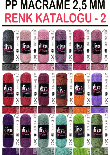 Diva Makrome Ipi Kalın (No:4) 60 Gümüş. modelleri