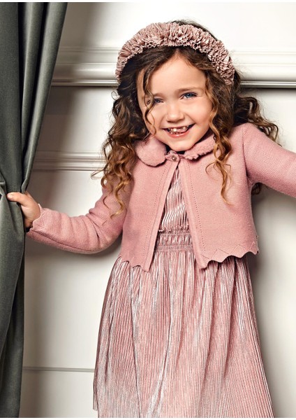 Mayoral Abel&lula Kız Çocuk Kürk Yakalı Triko Hırka