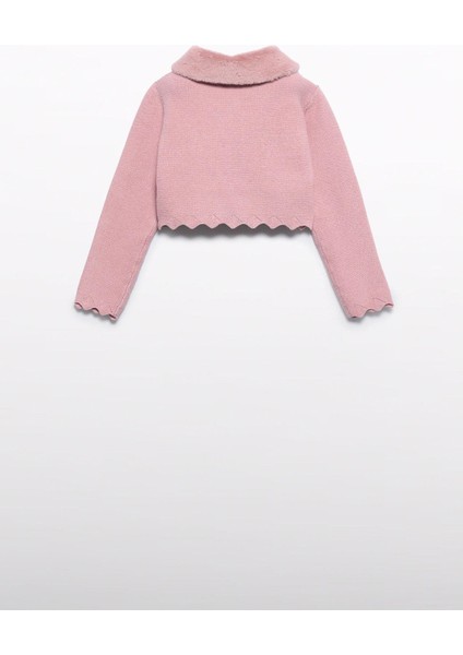 Mayoral Abel&lula Kız Çocuk Kürk Yakalı Triko Hırka modelleri