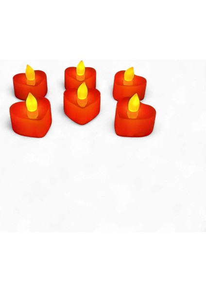 LED Plastik Kalp Mum 6 \'lı fırsatları