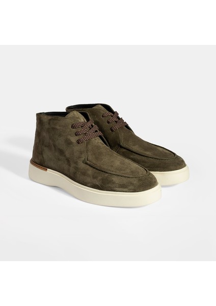 Erkek Yeşil Bağcıklı Süet Bot