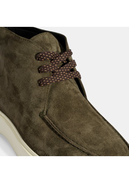 Erkek Yeşil Bağcıklı Süet Bot