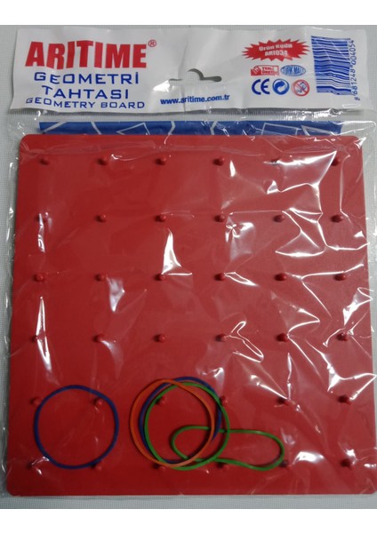 Arıtıme Geometri Tahtası Kırmızı Renk