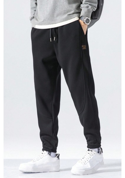 Genıus Store Erkek Eşofman Içi Polarlı Bağcıklı Bel Jogger Spor Eşofman Altı SPOR-ESF001