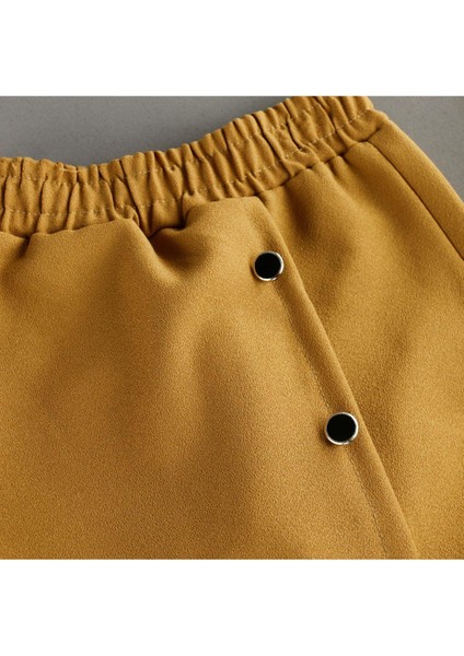 Düğme Detaylı Süveterli Şort Etekli Gömlek Yakalı 3'lü Kız Takım indirimleri