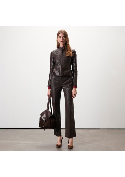 Alenna Kahve Kadın Deri Ceket fiyatları