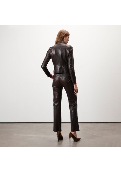 Alenna Kahve Kadın Deri Ceket indirimleri