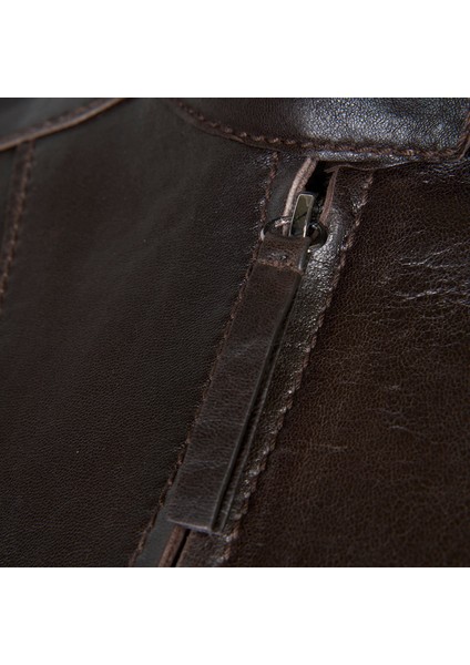 Alenna Kahve Kadın Deri Ceket