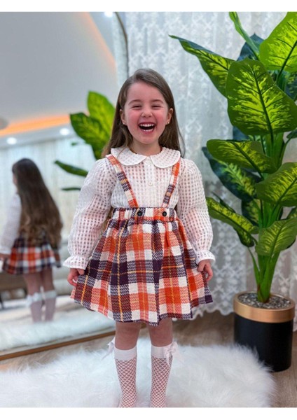 Patikare Gömlekli Salopet 2'li Kız Takım