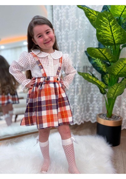 Patikare Gömlekli Salopet 2'li Kız Takım modelleri